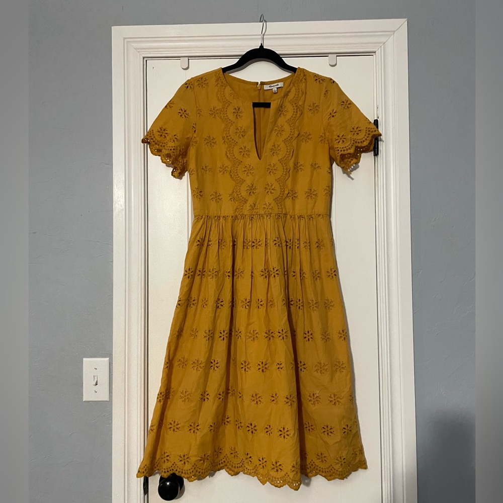 Madewell Scalloped Eyelet Midi Dress - Sold Out Online